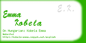 emma kobela business card